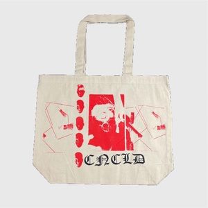 CNCLD Noir Cinema Canvas Cream Tote Bag
